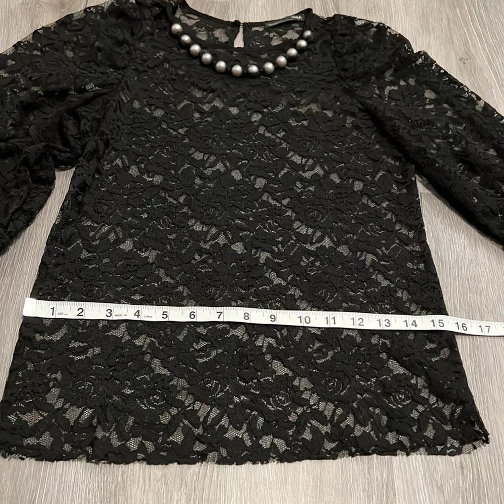 Zara lace top 🖤. Size S - Picture 5 of 7